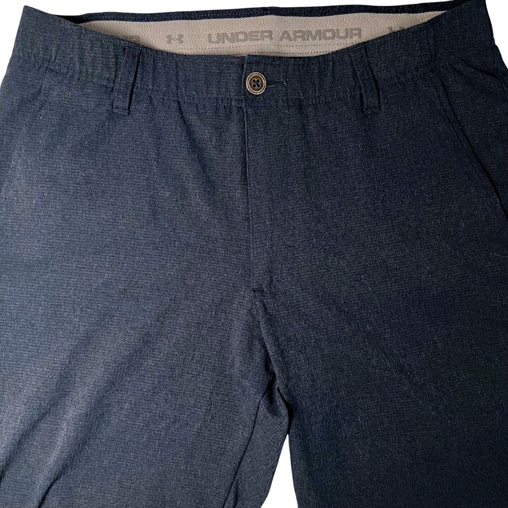 Under Armour Men Drive Pants Navy Blue Flat Front 32x30 Golf Stretch Polyester - Picture 3 of 7